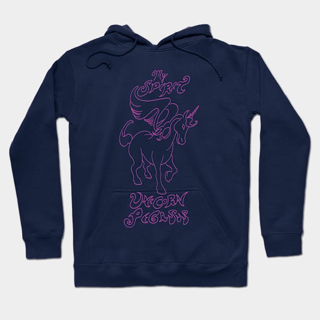 Spirit Unicorn Pegasus Hoodie by captainhuzzah